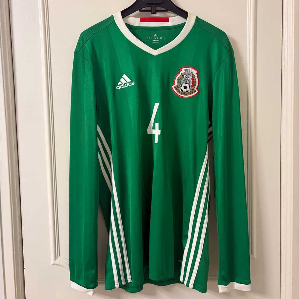 Men’s Adidas Mexico 2016/17 Home Jersey - #4 Marquez